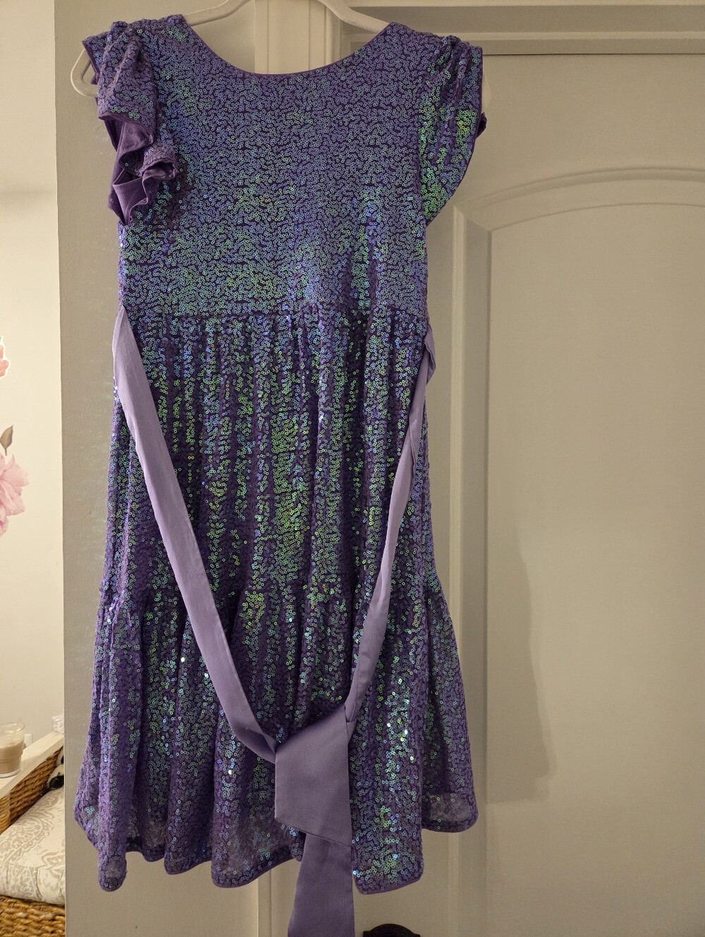 Girls Sparkly Purole Dress Size 12